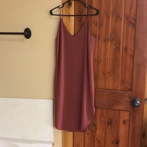 Rust Midi Dress